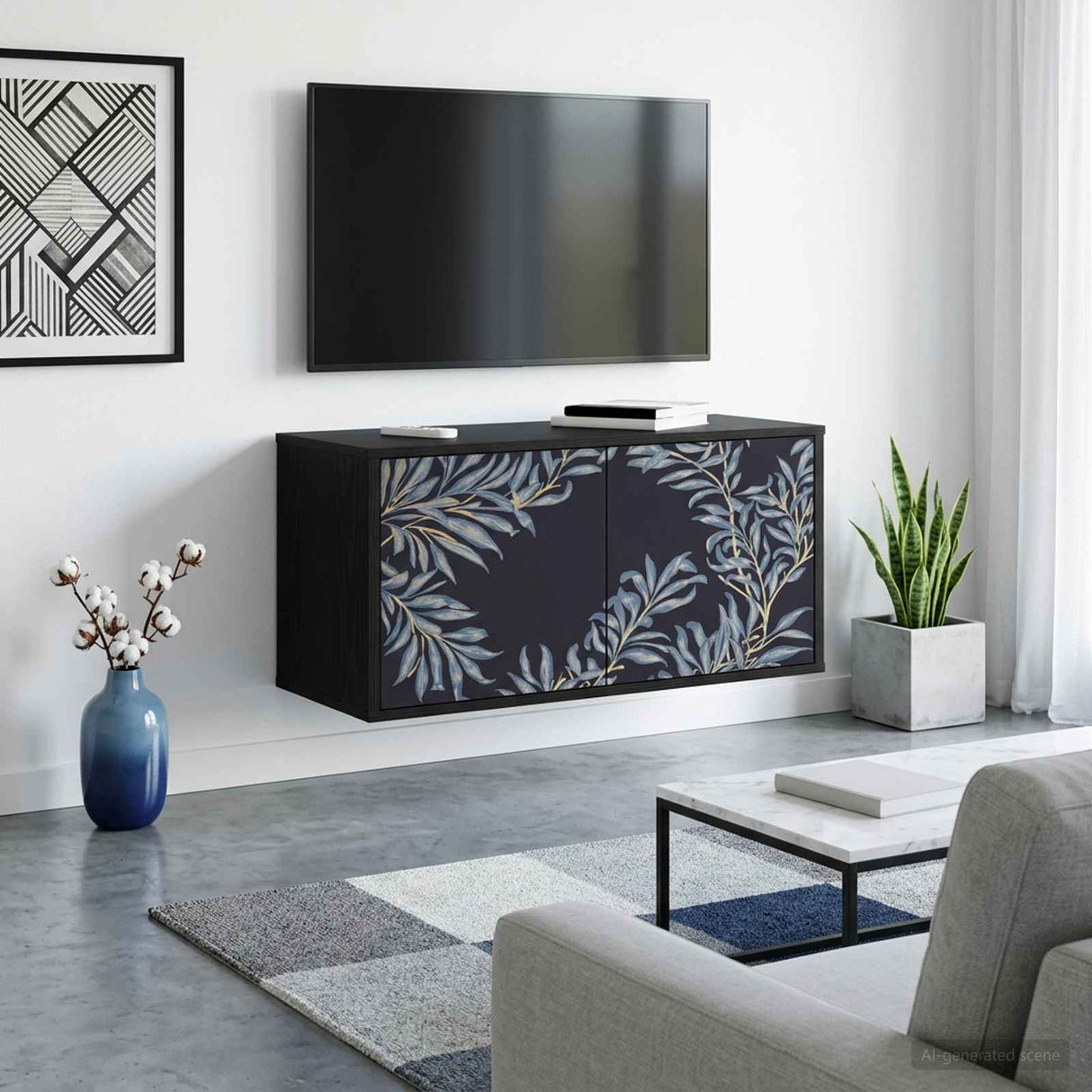vidaXL Wand gemonteerd TV Kast RHENEN 69 x 33 x 40 cm Sonoma Eiken