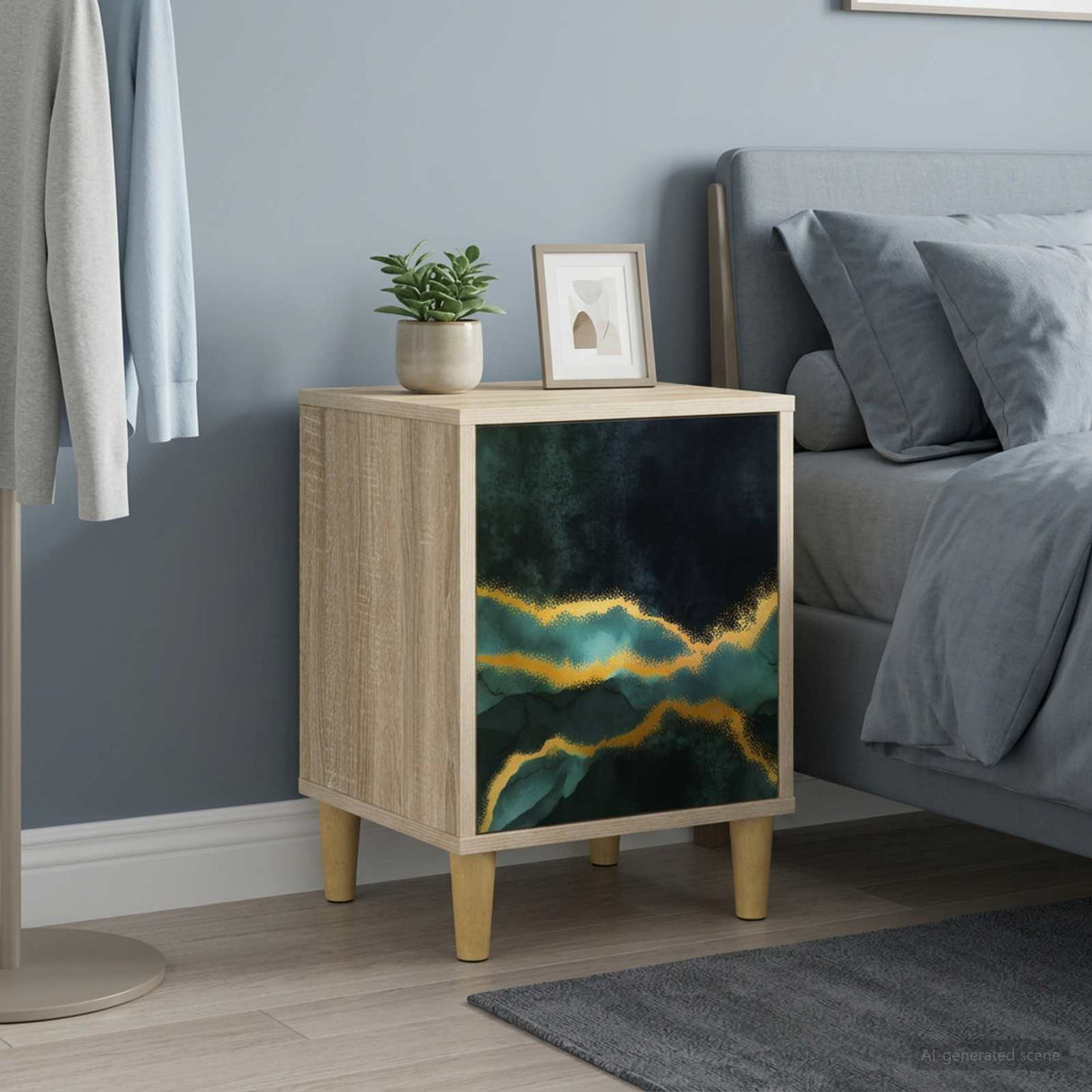 vidaXL Bedside Cabinet RHENEN Sonoma Oak 36 x 33 x 50 cm Engineered Wood