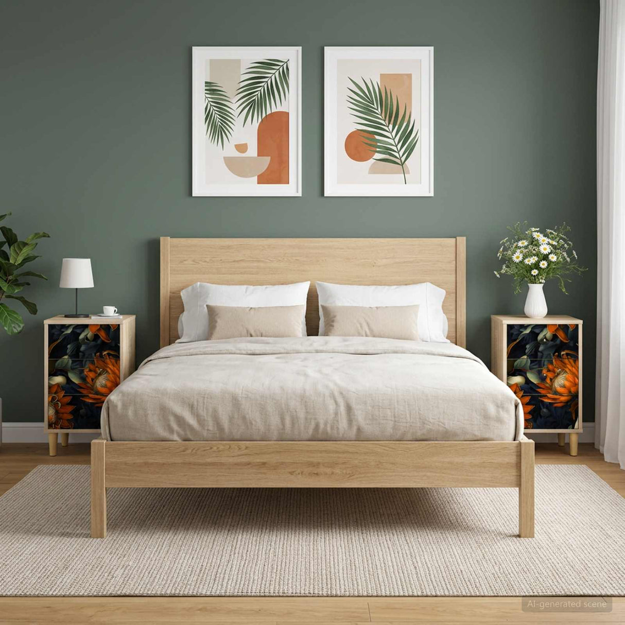 vidaXL Nachtkastje RHENEN Sonoma Eiken 36 x 33 x 60 cm Bewerkt hout