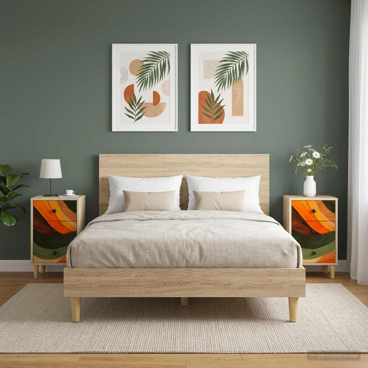vidaXL Nachtkastje RHENEN Sonoma Eiken 36 x 33 x 60 cm Bewerkt hout