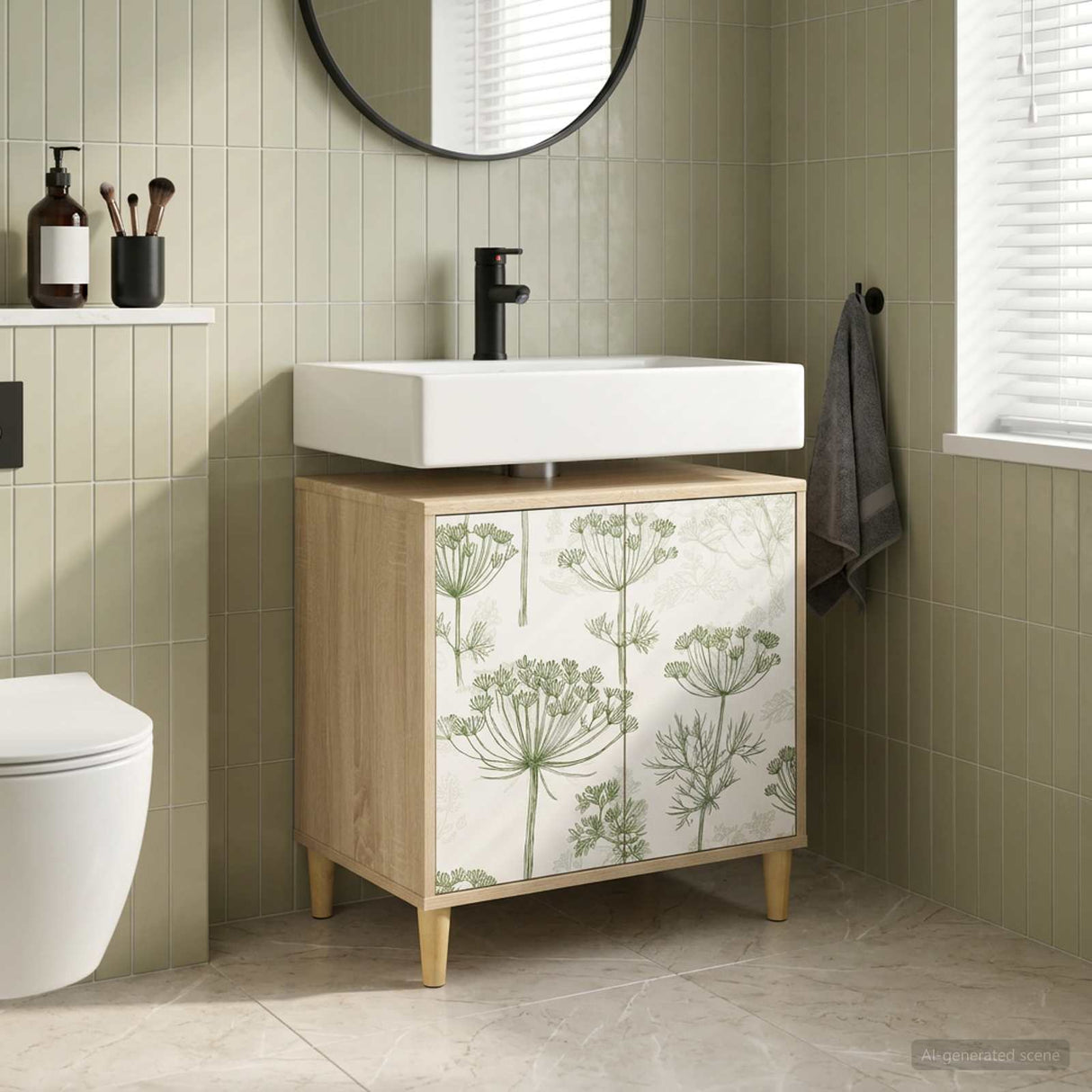 vidaXL Badkamerkast RHENEN Sonoma 60 x 40 x 60 cm Bewerkt hout