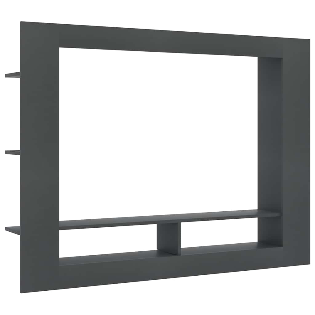 vidaXL Tv-meubel 152x22x113 cm bewerkt hout hoogglans zwart