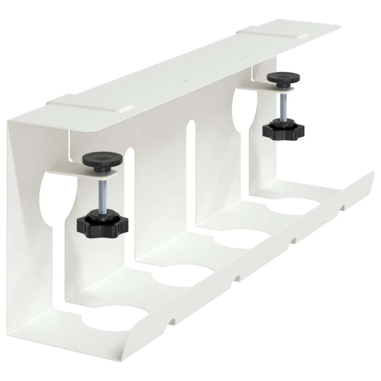 vidaXL Onder bureaustandaard voor kabelbeheer 2 st Wit 43 x 10 x 15 cm