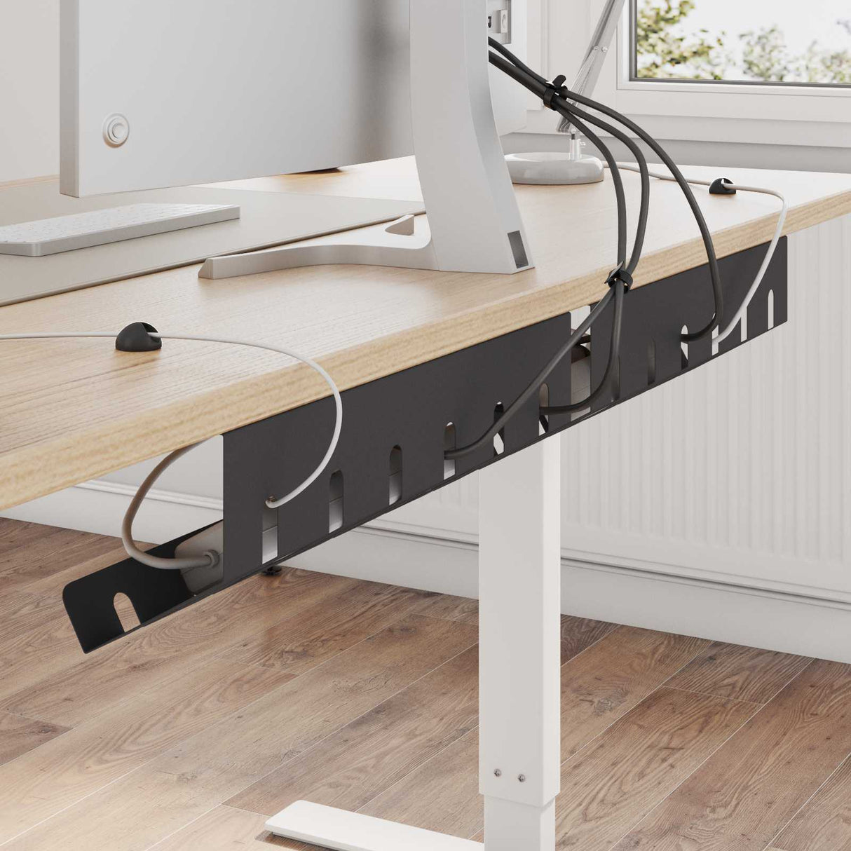 vidaXL Cable Duct for Under Desk 2 pcs Anthracite