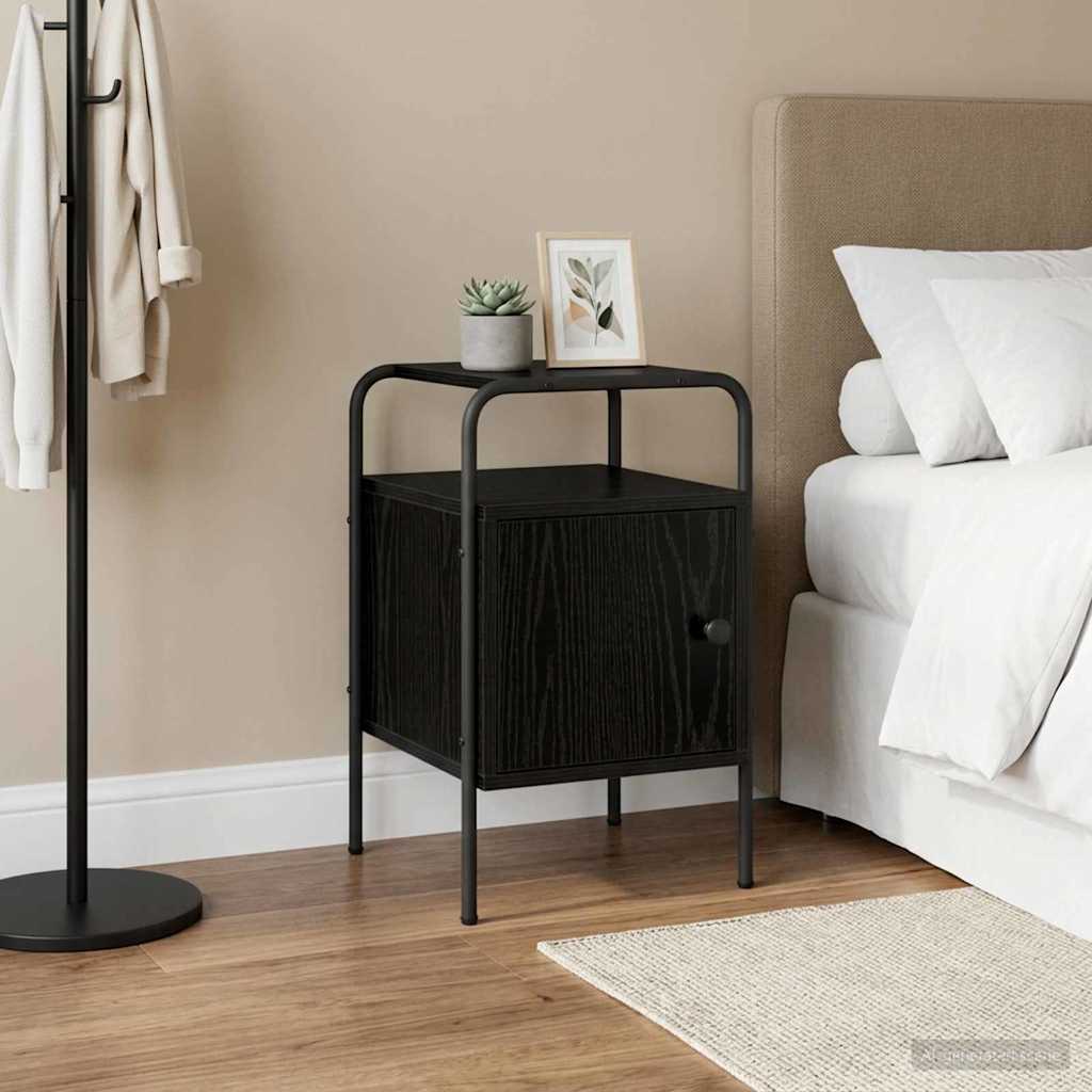 vidaXL Nightstand 2 pcs Smoked oak Engineered wood