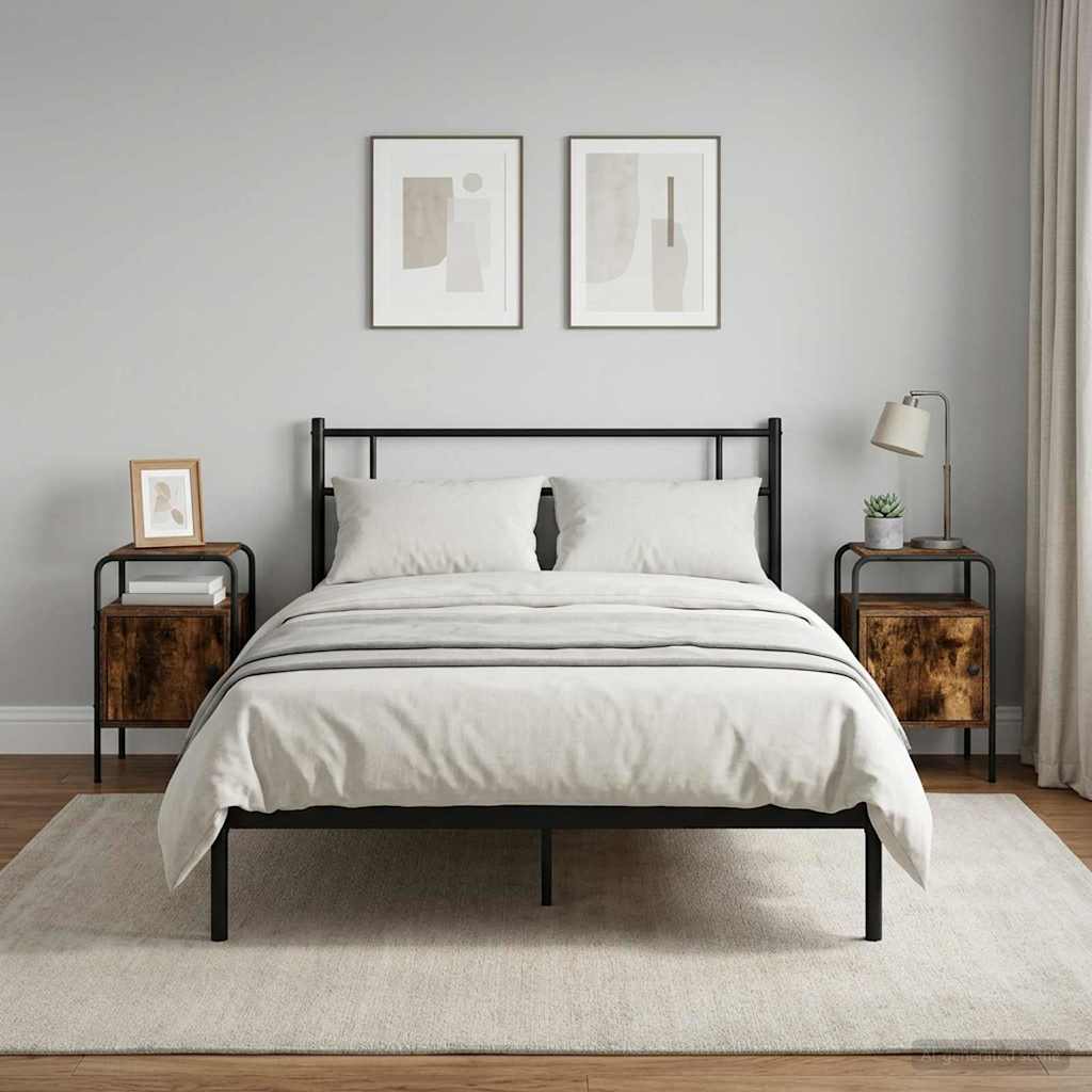 vidaXL Nightstand 2 pcs Smoked oak Engineered wood