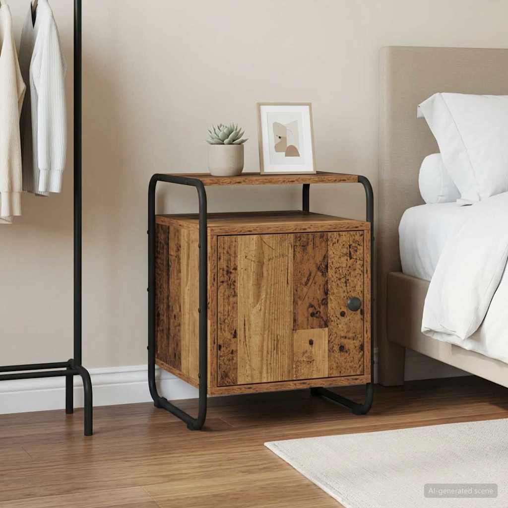 vidaXL Nachtkastje 2 st Zwart eiken Bewerkt hout