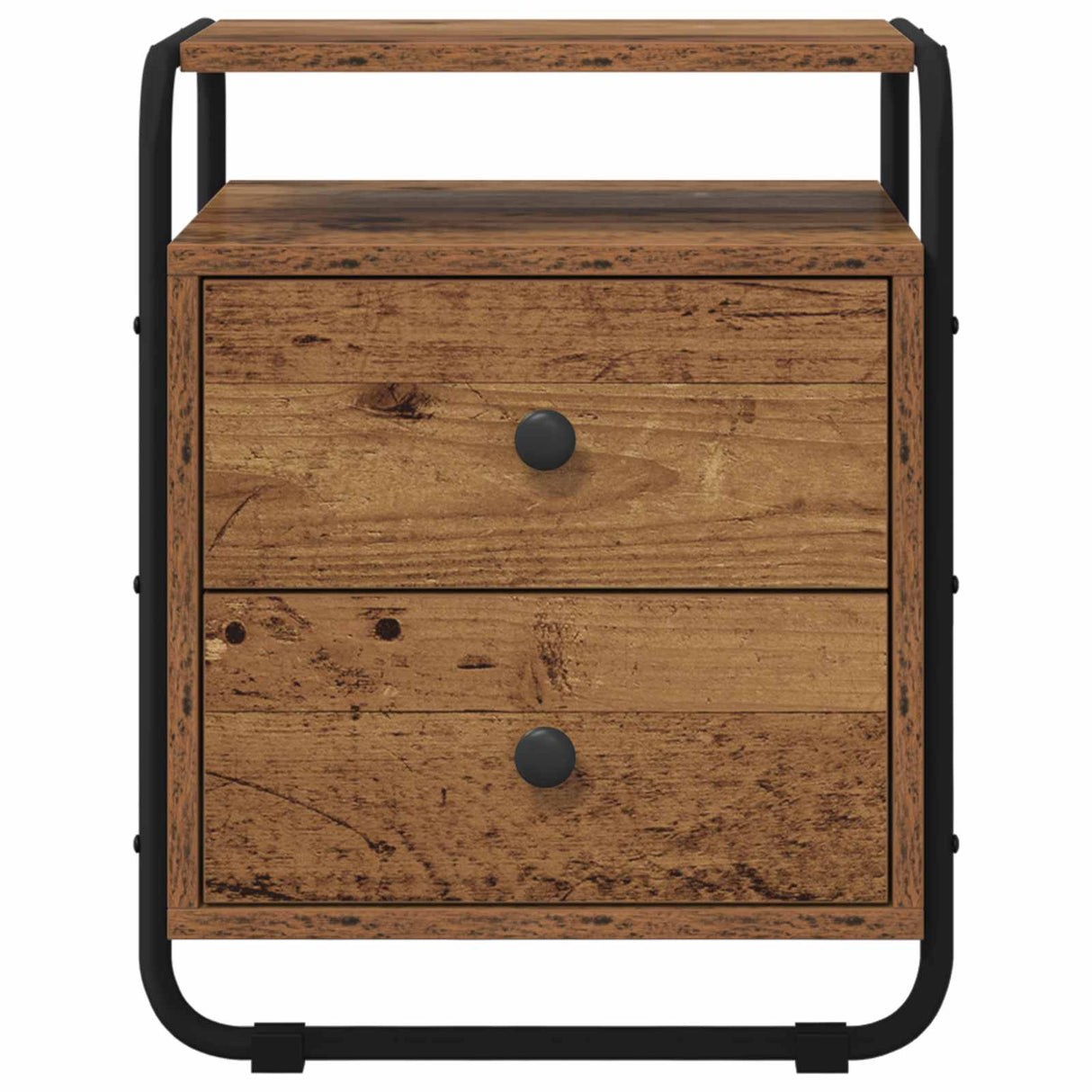 vidaXL Nightstand 2 pcs Reclaimed Wood Solid Wood