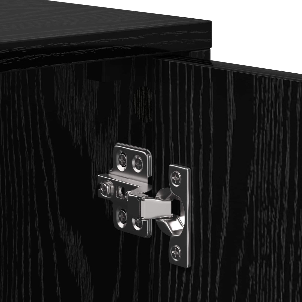 vidaXL Nachtkastje Zwart eiken Bewerkt hout