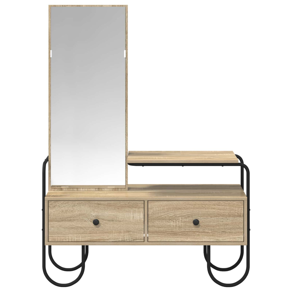 vidaXL Kaptafel met lade met plank Sonoma Eiken Bewerkt hout
