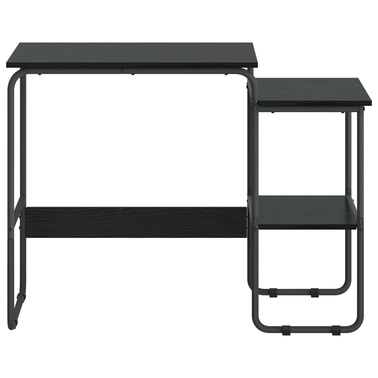 vidaXL Desk with storage Black oak 100 x 50 x 75 cm