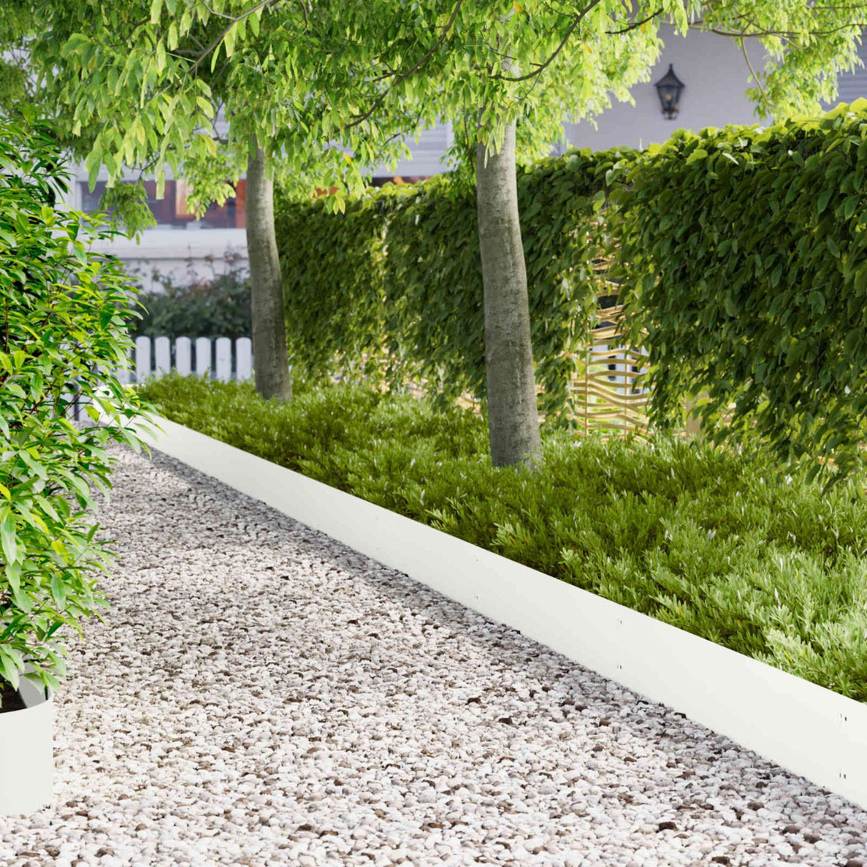 vidaXL Grasafscherming 10 pcs Lengte Hoogte 103 x 15 cm Staal Zwart