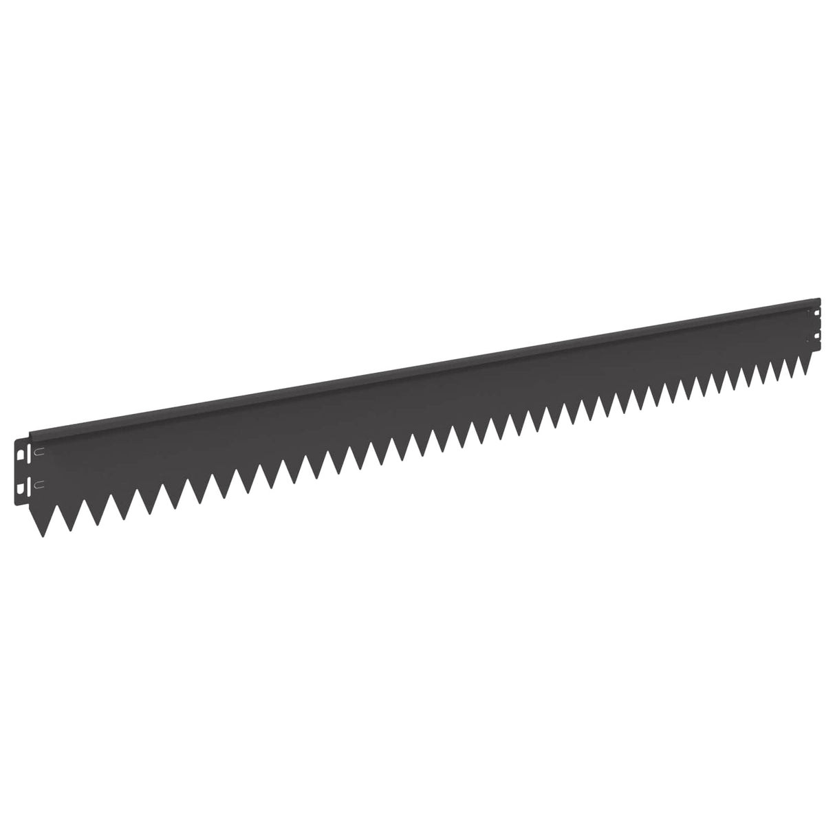 vidaXL Gazonrand 10 pcs 103 x 10 cm Staal Zwart