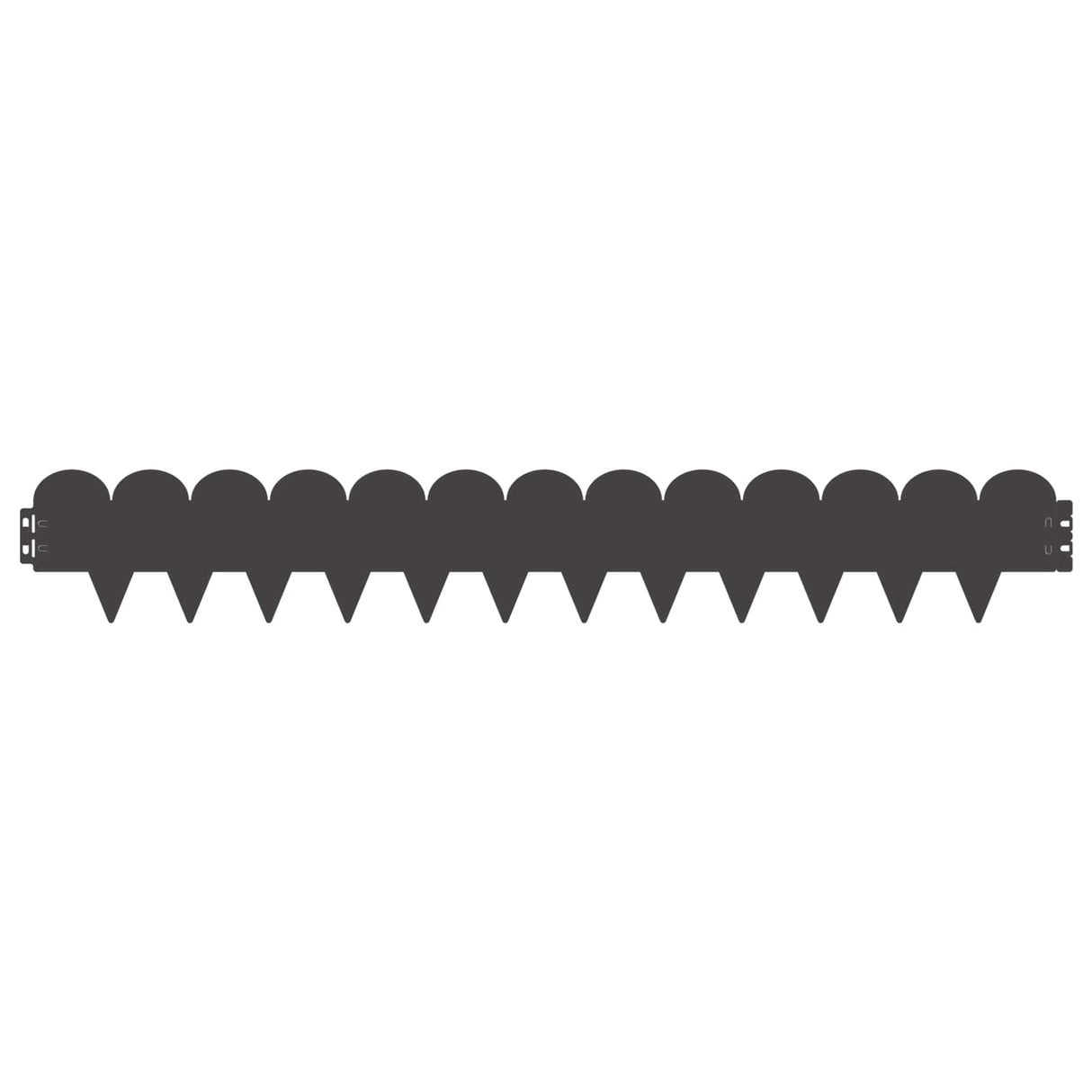vidaXL Gazonrand 10 pcs 103 x 15 cm Staal Zwart