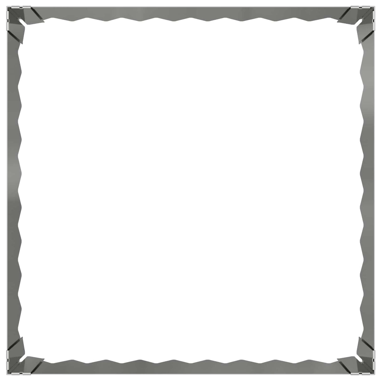 vidaXL Gazonrand 60 x 60 x 20 cm Staal Zilverkleurig