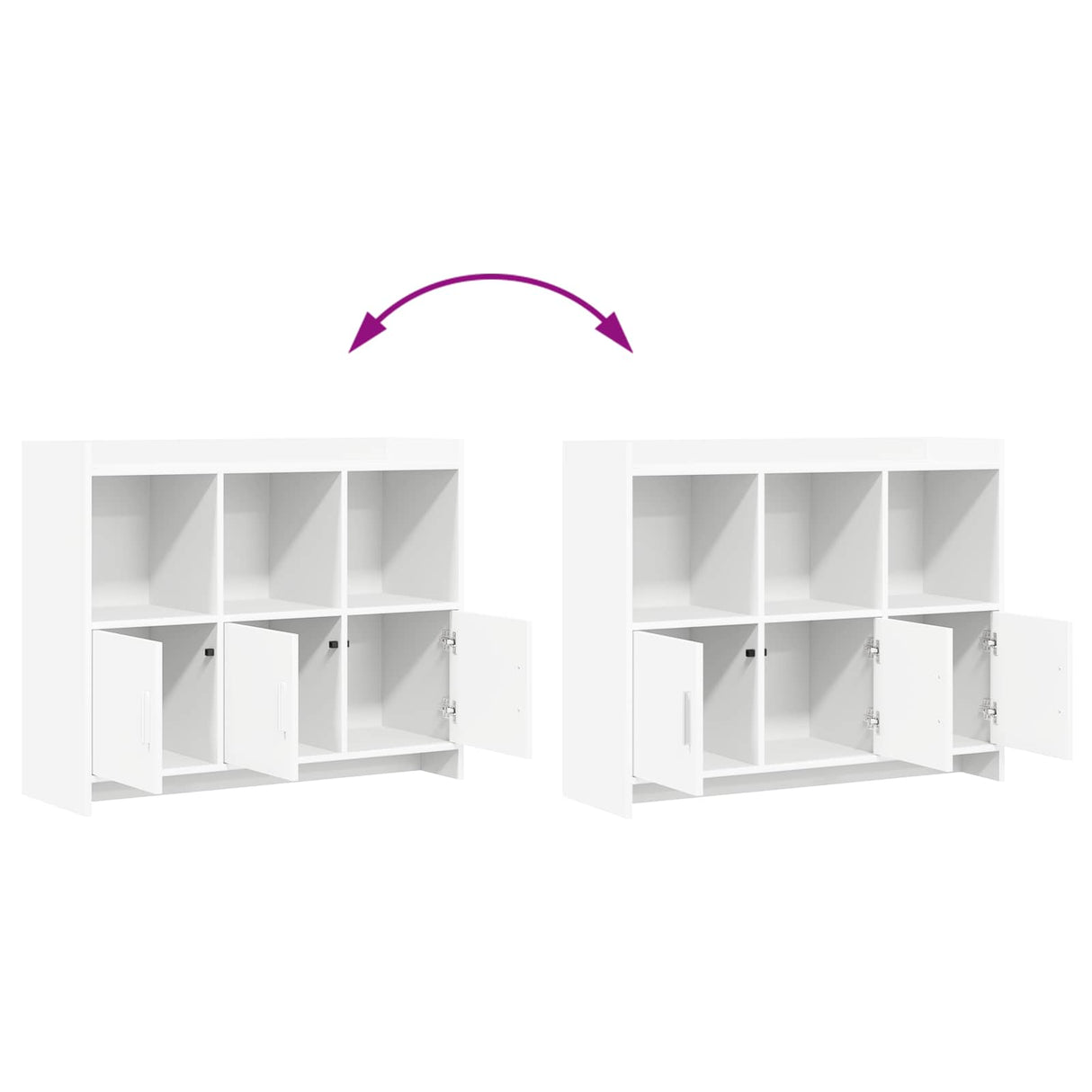 vidaXL Sideboard White 98.5x33x80 cm Engineered Wood