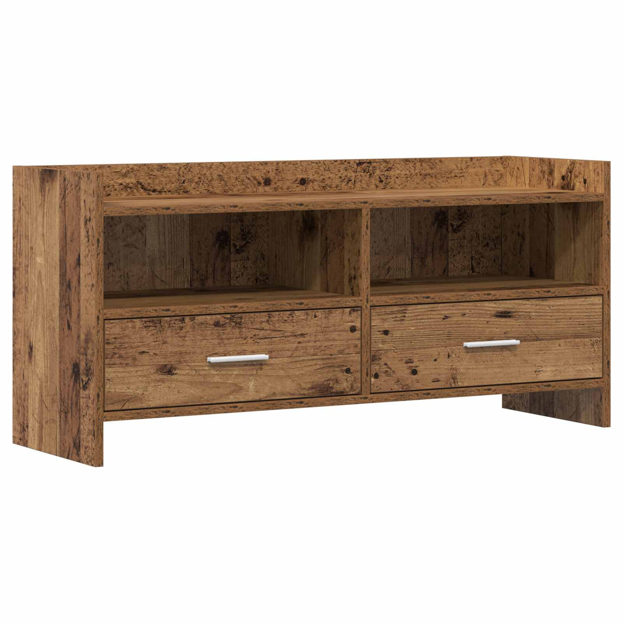 vidaXL TV Kast 100 x 33 x 47 cm Wit Bewerkt hout