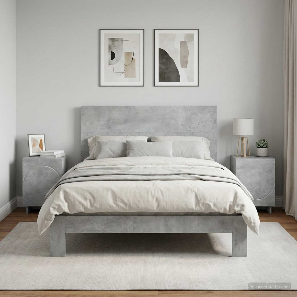 vidaXL Nachtkastje 2 pcs Gerookt eiken 33,5 x 34,5 x 50 cm