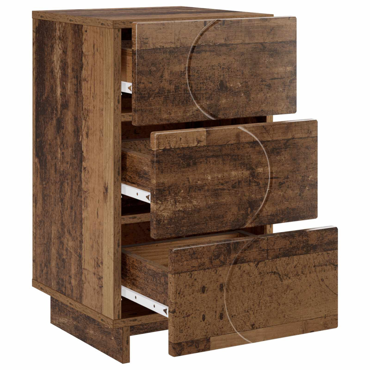 vidaXL Bedside Cabinet White 33.5x34.5x60 cm Engineered Wood
