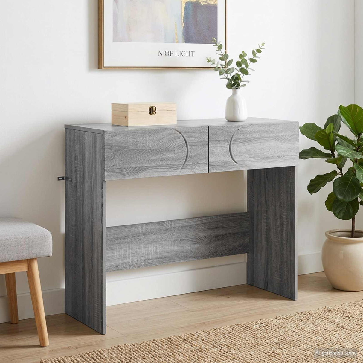 vidaXL Console Table Sonoma Oak 96.5x38x75 cm Engineered Wood