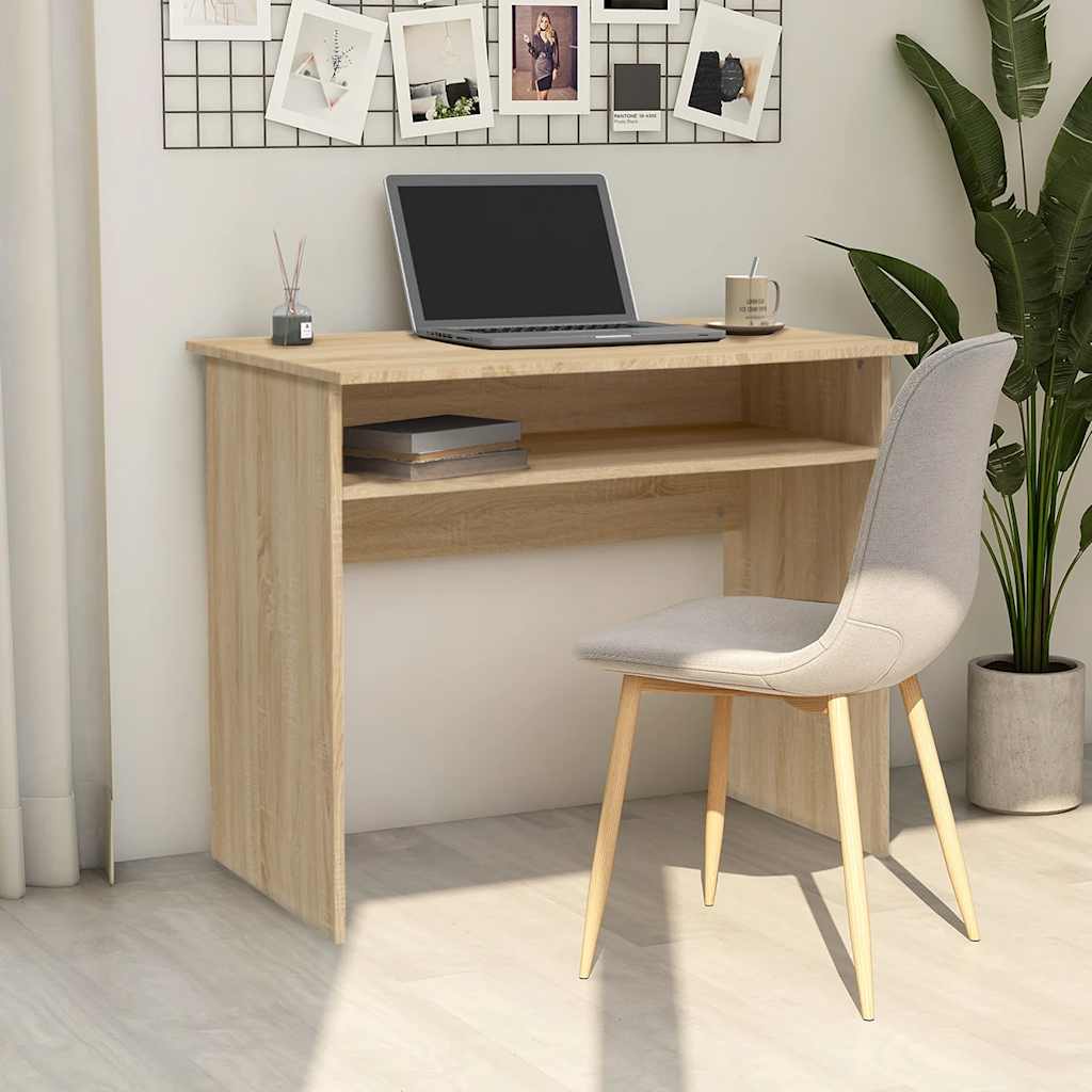 vidaXL Bureau 90x50x74 cm bewerkt hout wit