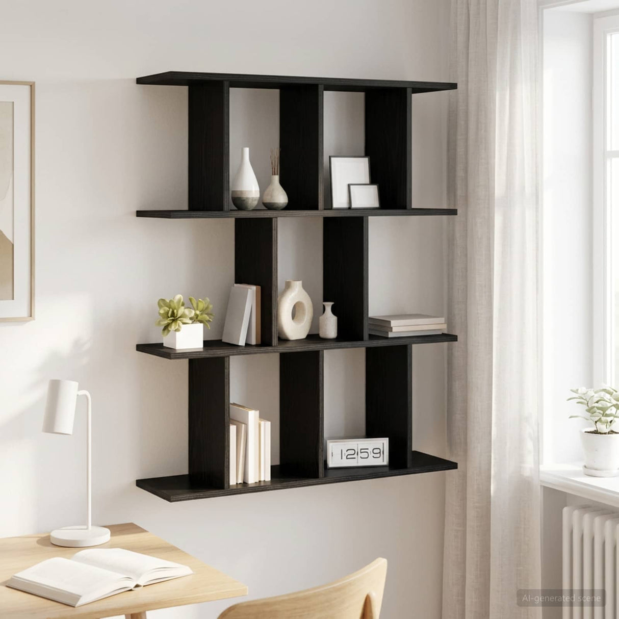 vidaXL Wandplank Wit 102 x 20 x 96 cm Bewerkt hout