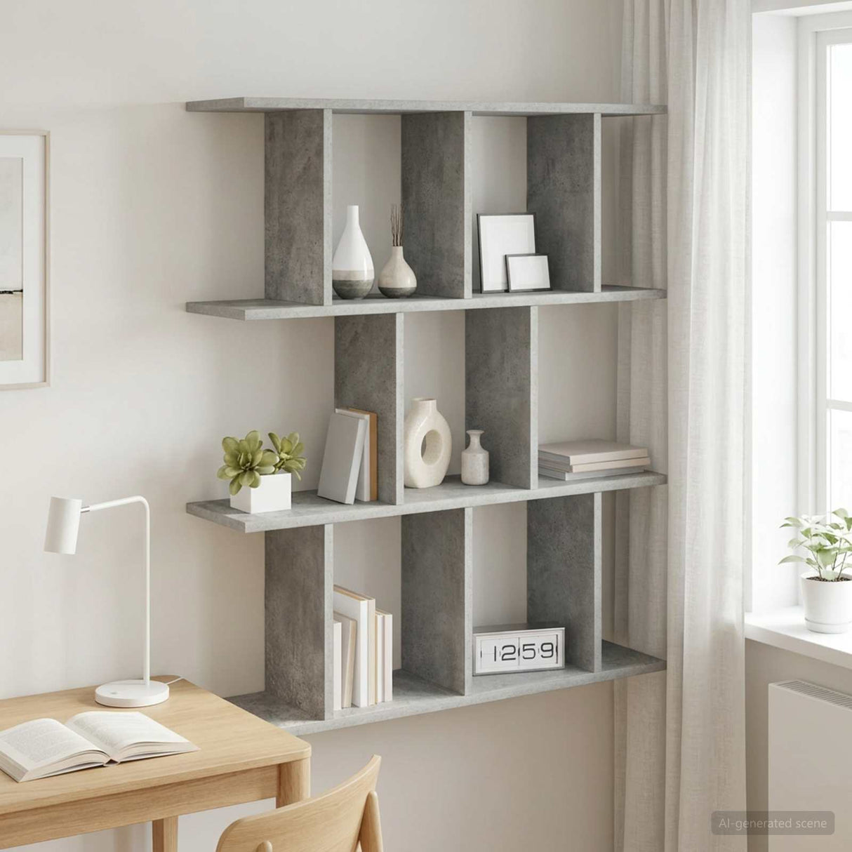 vidaXL Wandplank Wit 102 x 20 x 96 cm Bewerkt hout