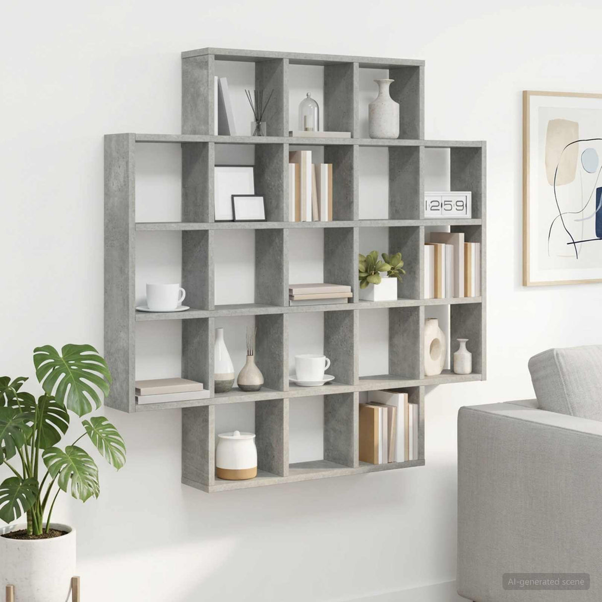 vidaXL Wall Shelf White 100 x 13 x 100 cm Engineered Wood