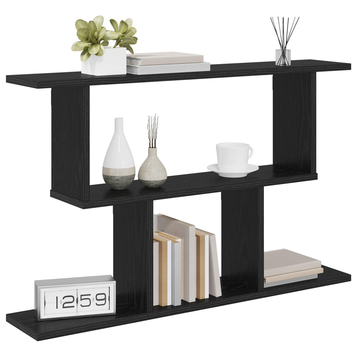 vidaXL Wall Shelf White 80x15x50.5 cm Engineered Wood