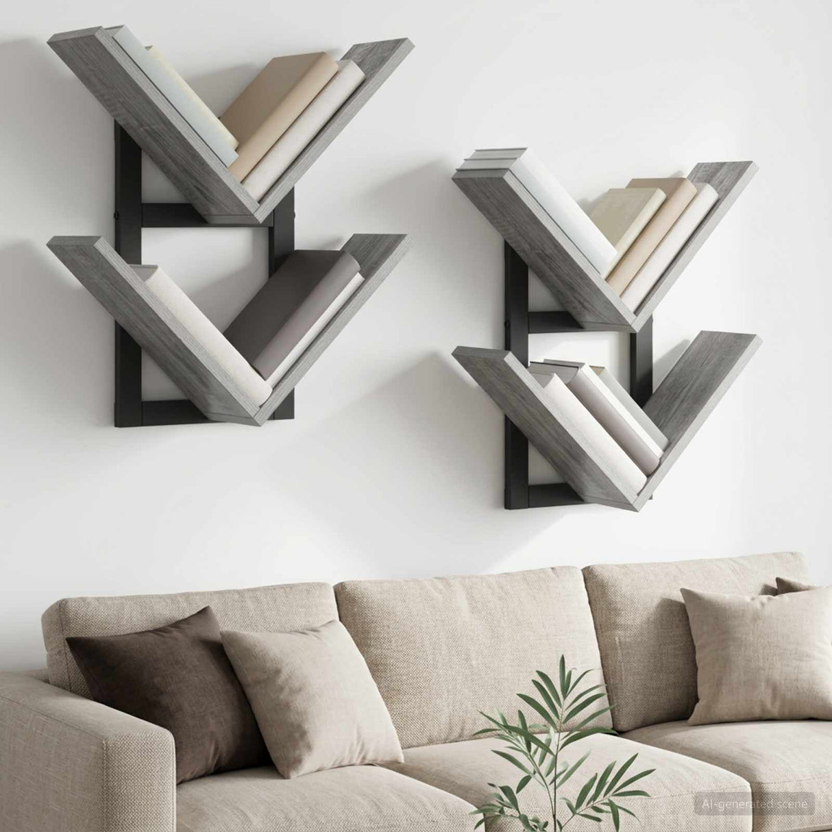 vidaXL Wall-Mounted Shelf Black Oak 43x15x47 cm Engineered Wood