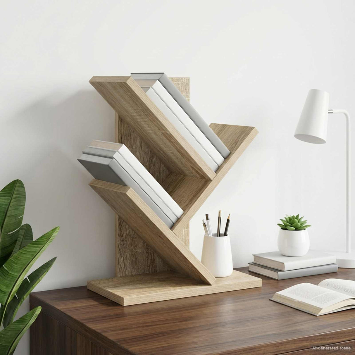 vidaXL Boomboekenplank 3-laags 30 x 18 x 40 cm Bewerkt hout Wit