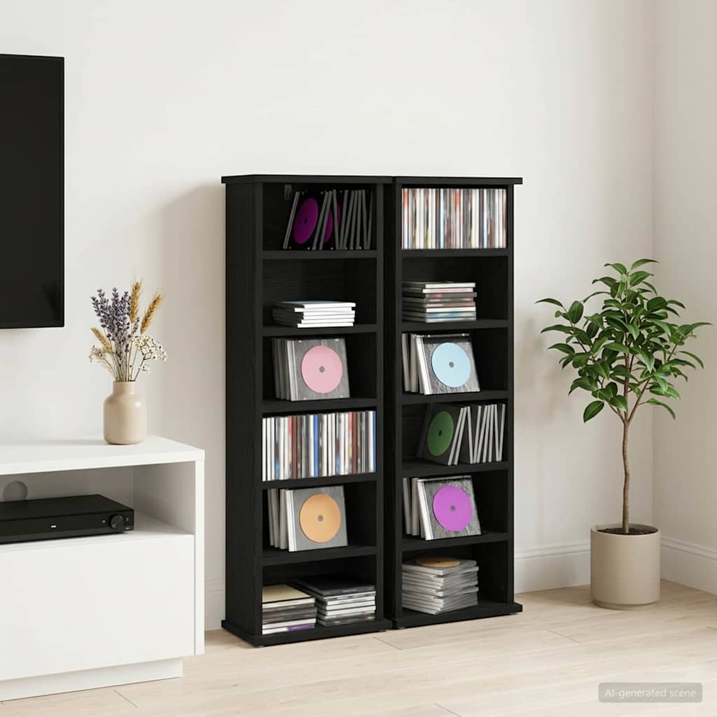 vidaXL CD Kast Wit 60 x 17 x 92 cm Bewerkt hout