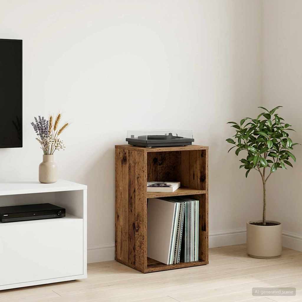 vidaXL Record Cabinet White 38 x 33 x 61 cm Engineered Wood