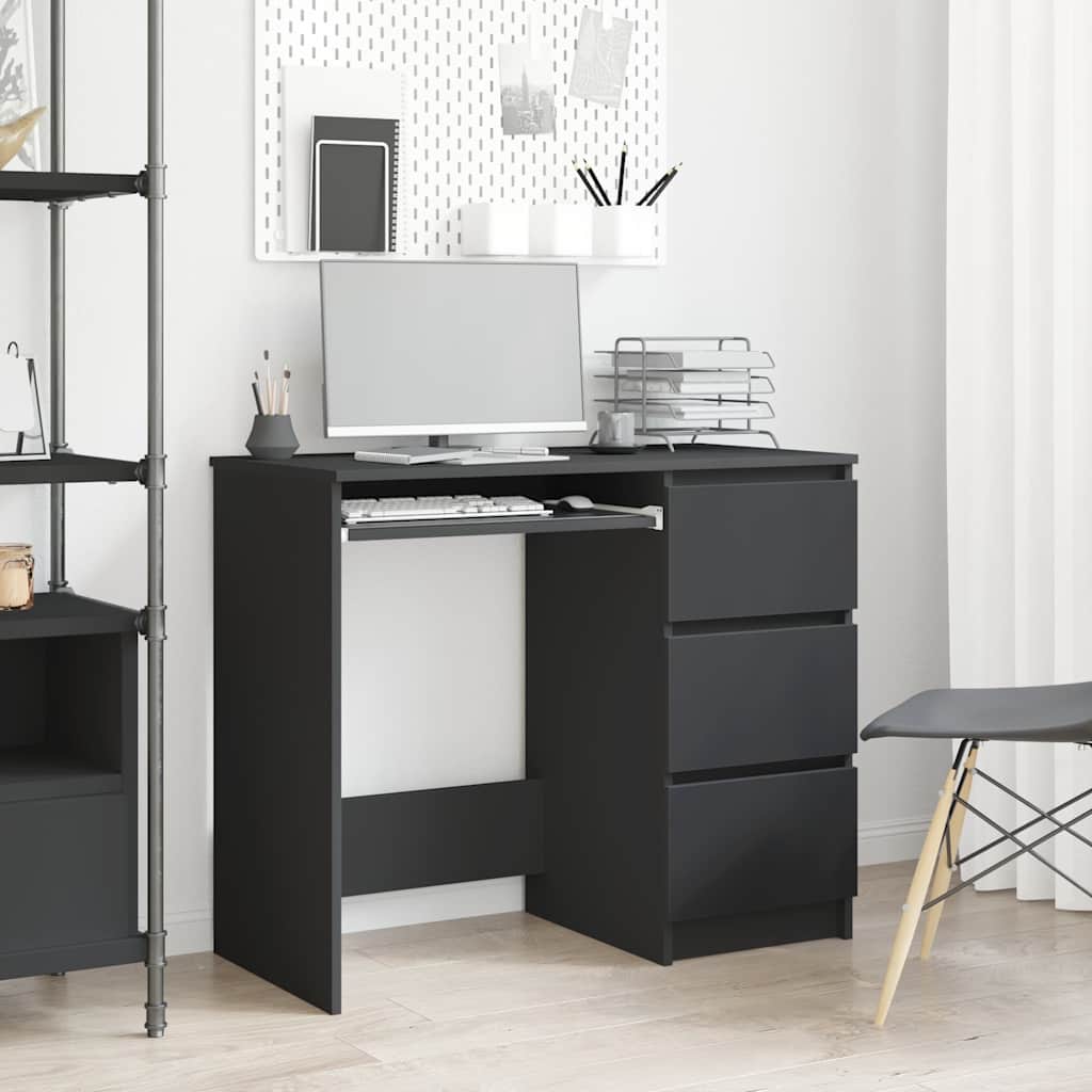 vidaXL Bureau 90x45x76 cm bewerkt hout wit