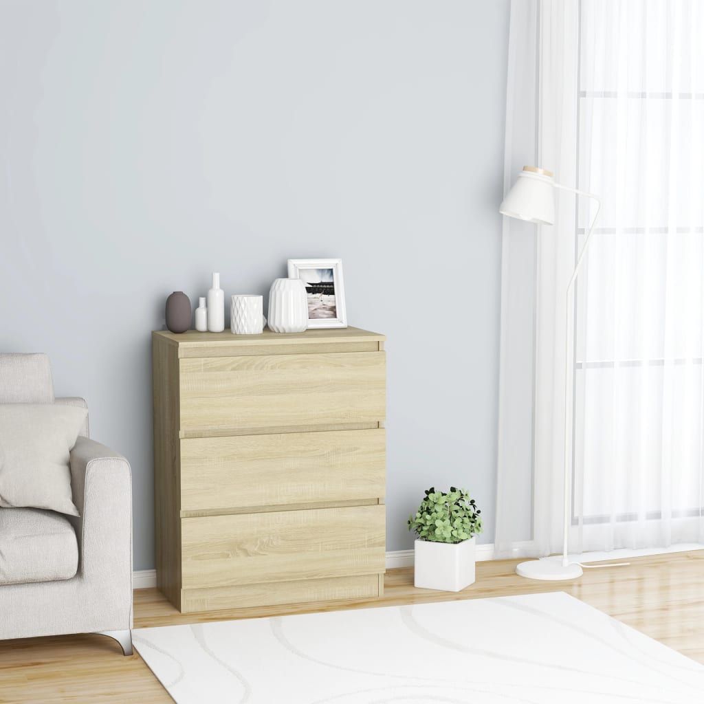 vidaXL Dressoir 60x35x76 cm bewerkt hout wit
