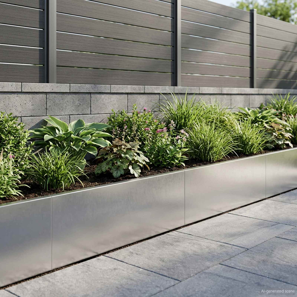 vidaXL Retaining Wall 2 pcs 100 x 12 x 40 cm Stainless Steel Silver