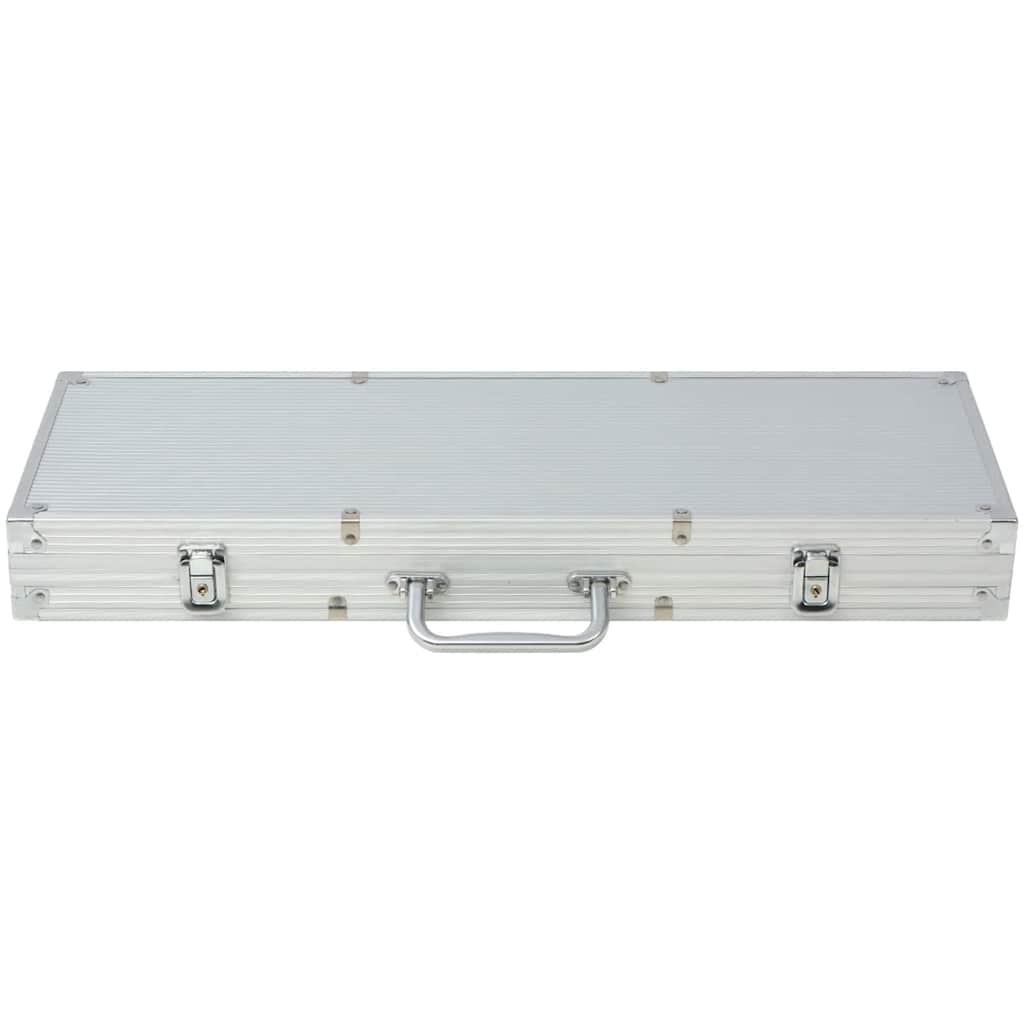 vidaXL Poker Set with 500 Chips Aluminium