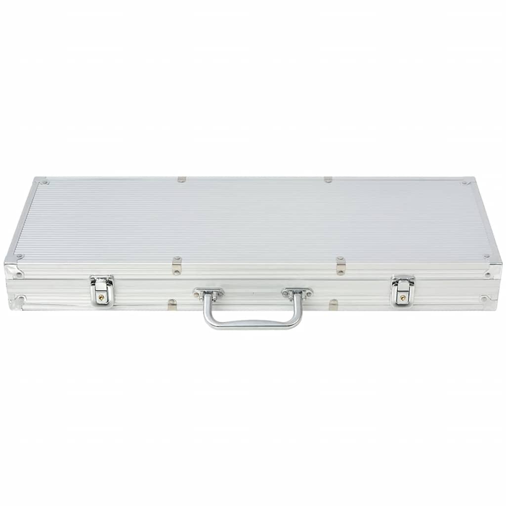 vidaXL Pokerset met 500 chips aluminium