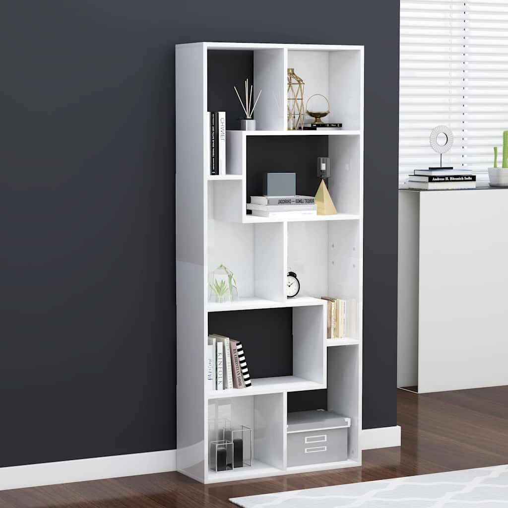 vidaXL Boekenkast 67x24x161 cm bewerkt hout wit
