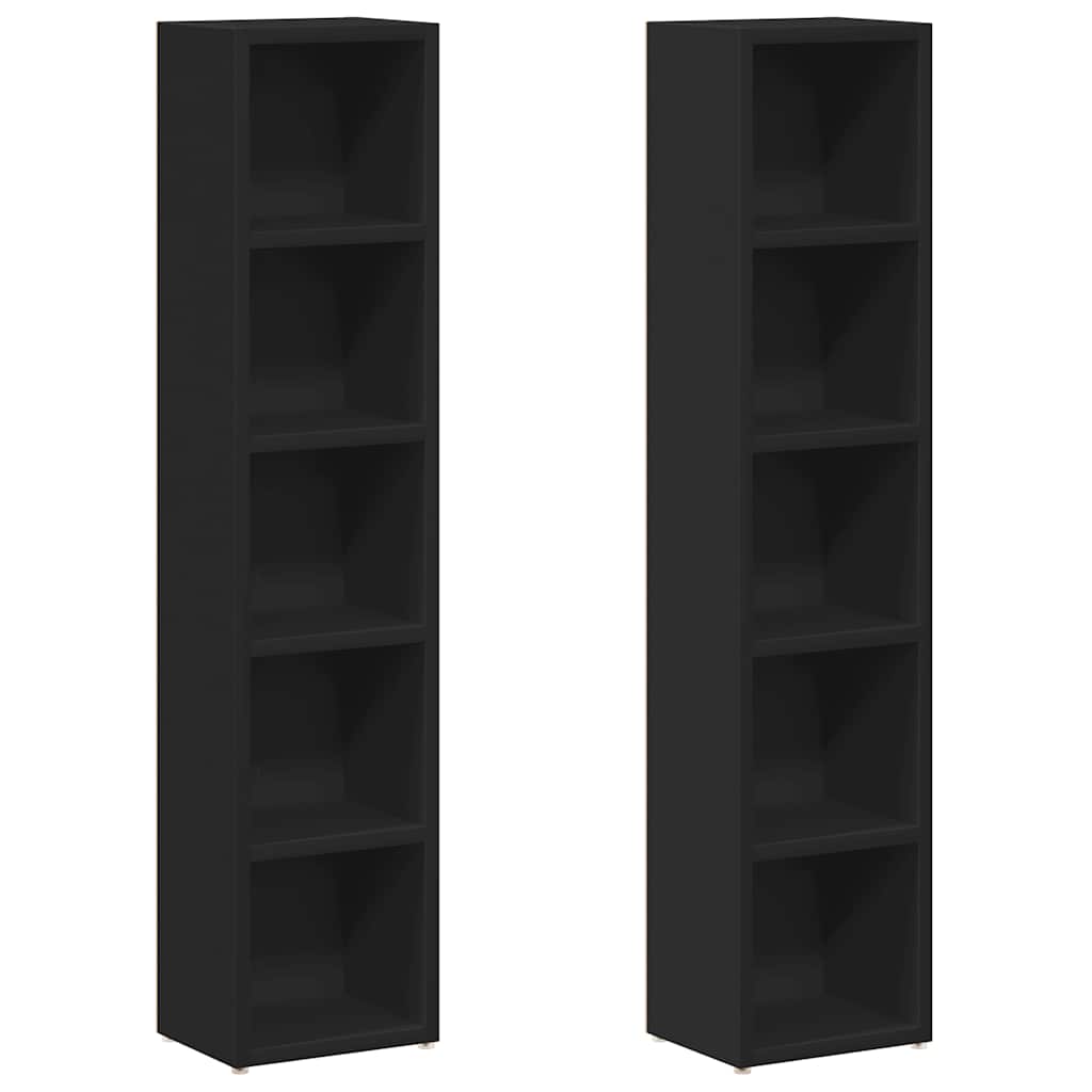 vidaXL Cd-kasten 2 st 21x16x93,5 bewerkt hout wit