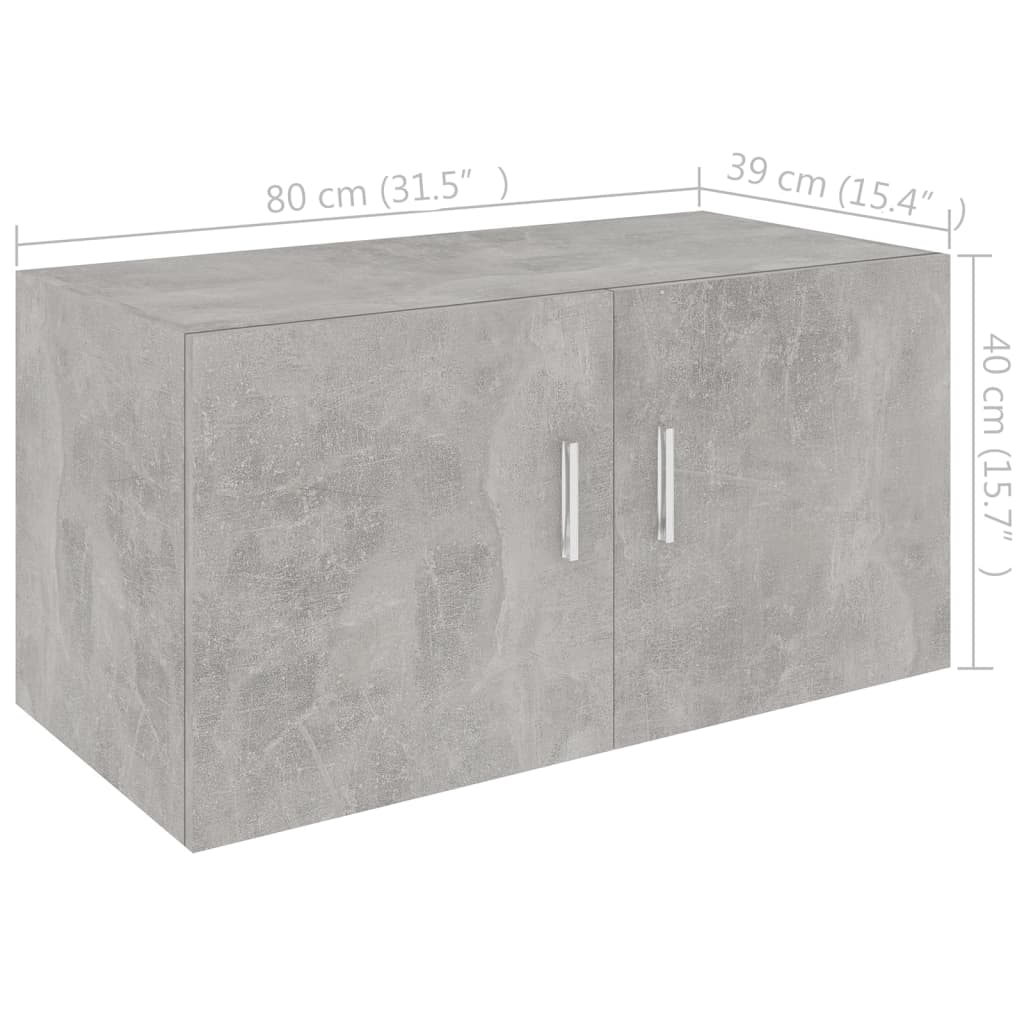 vidaXL Hangkast 80x39x40 cm bewerkt hout wit