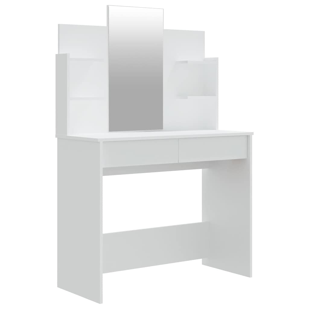 vidaXL Kaptafel met spiegel 96x40x142 cm wit