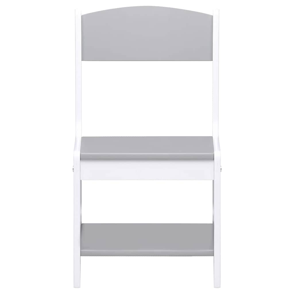 vidaXL Kindertafel met 2 stoelen MDF wit