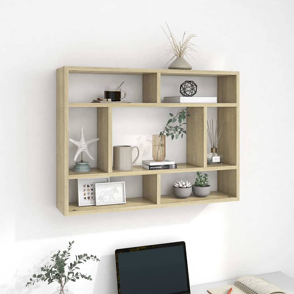 vidaXL Wandschap 75x16x55 cm bewerkt hout wit