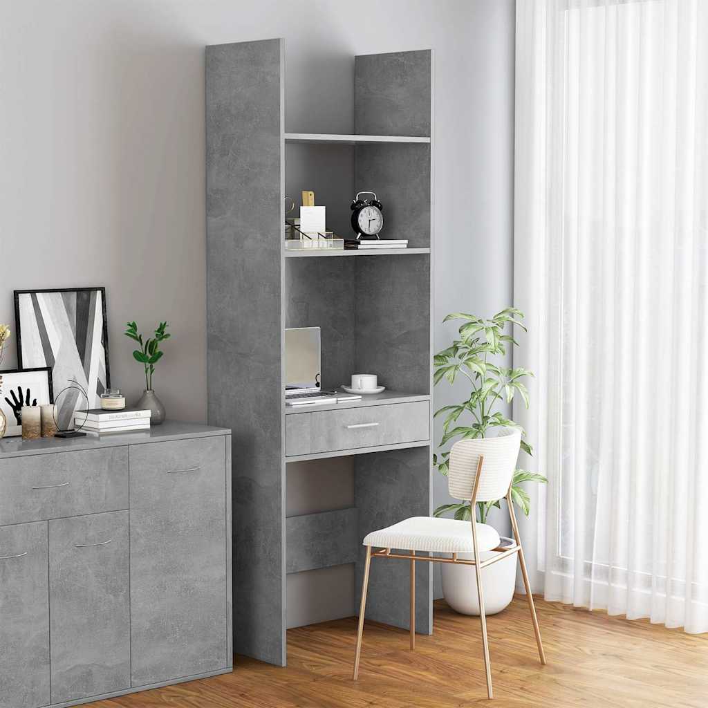 vidaXL Boekenkast 60x35x180 cm bewerkt hout grijs