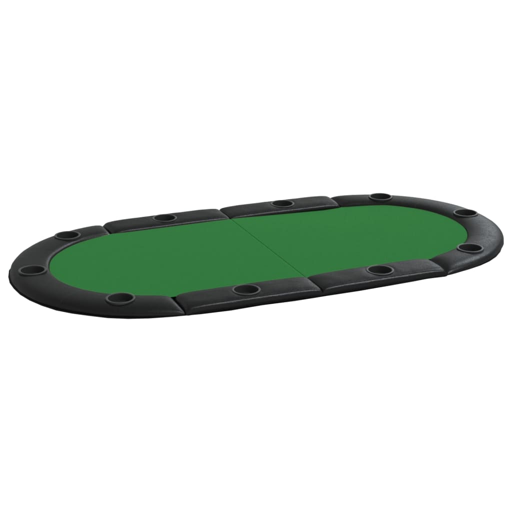 vidaXL Pokertafelblad voor 10 spelers inklapbaar 208x106x3 cm groen