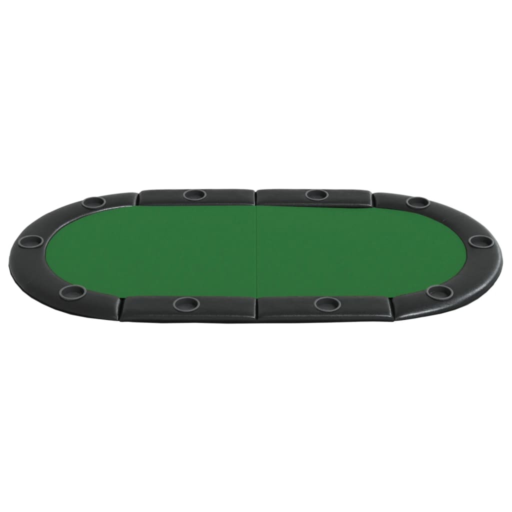 vidaXL Pokertafelblad voor 10 spelers inklapbaar 208x106x3 cm groen