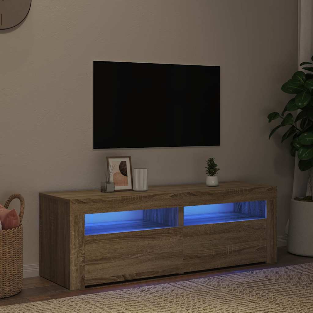 vidaXL Tv-meubel met LED-verlichting 120x35x40 cm wit