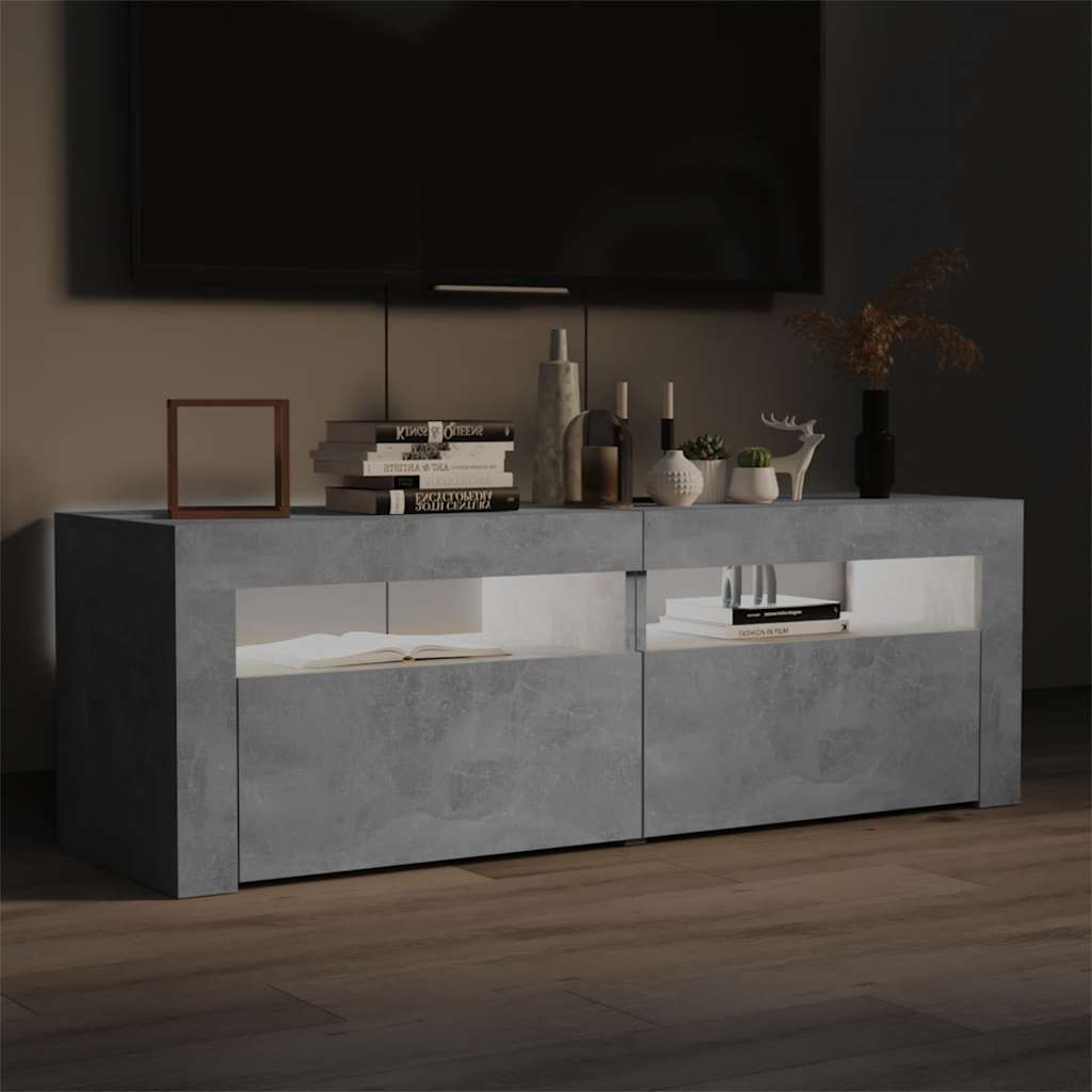 vidaXL Tv-meubel met LED-verlichting 120x35x40 cm wit