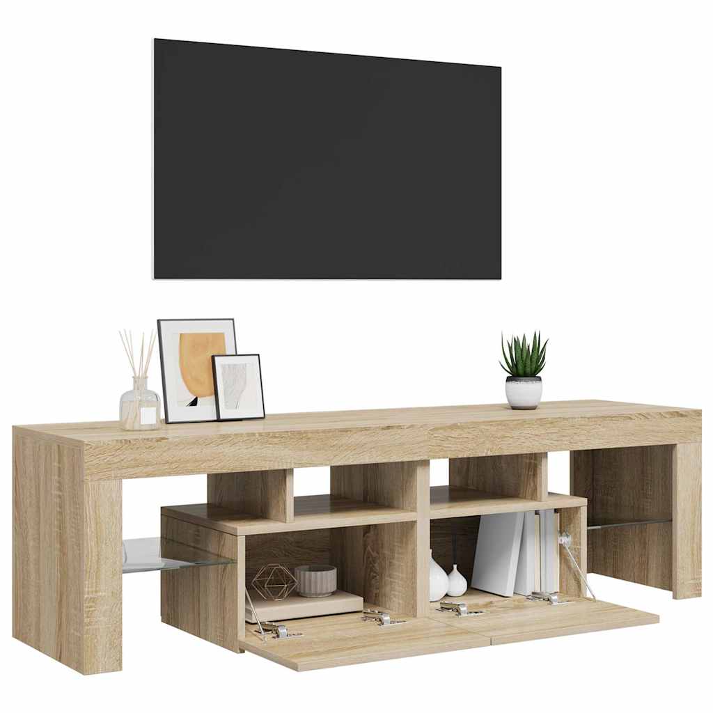 vidaXL TV Cabinet with LED Lights 140x36.5x40 cm White